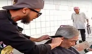 Percy Azabache: el peluquero de los mendigos