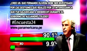 Encuesta 24: 90.1% cree que Fernando Olivera debe ser investigado