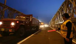 Autopista Ramiro Prialé: reabren tránsito tras instalación de puente bailey