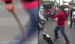 Trujillo: taxista ataca con machete a mototaxista por chocar su auto