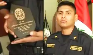 Policía héroe fue condecorado por la Dirección de la Región Policial Lima