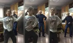 Abuelito baila “Despacito” junto a su nieta y se vuelve sensación en redes sociales