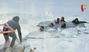 Nueva York: jóvenes caen a lago congelado cuando trataban de tomarse un 'selfie'