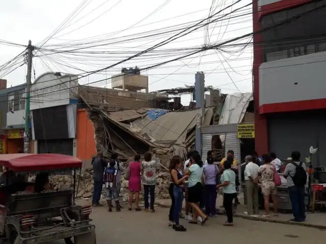 Lambayeque: dos viviendas se desploman tras fuertes lluvias en Chiclayo