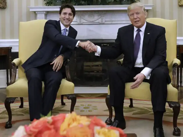 Donald Trump se reunió con primer ministro de Canadá