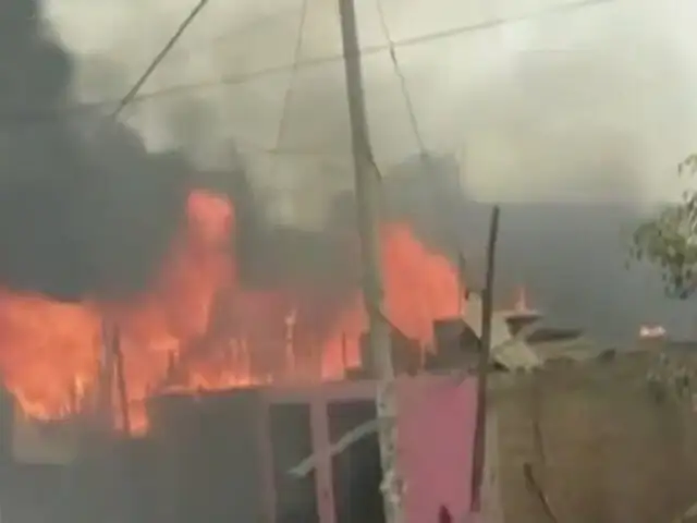 Incendio en SJM: siete viviendas terminaron destruidas en Pamplona Alta