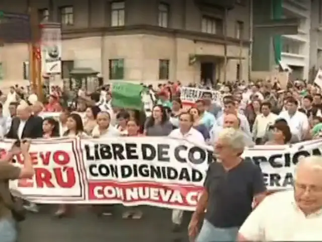 Así se desarrolló Marcha Contra la Corrupción en el Centro de Lima