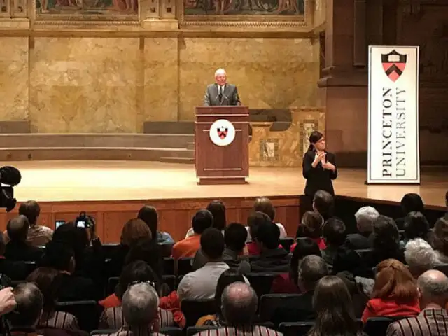 EEUU: PPK ofreció discurso Universidad de Princeton
