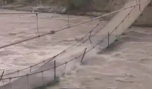 Lunahuaná: histórico puente colgante colapsa por caudal del río Cañete