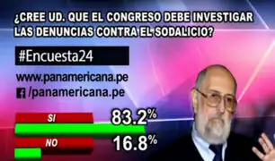 Encuesta 24: 83.2% cree que Congreso debe investigar denuncias contra Sodalicio