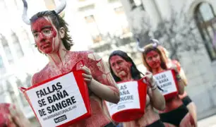 España: activistas protestan contra las corridas de toros en Valencia