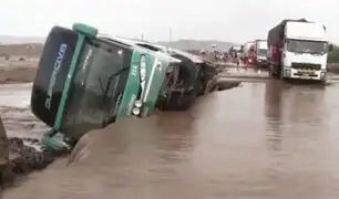 Ica: bus interprovincial fue arrastrado por aguas del río Tingue