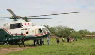 Lambayeque: PNP rescata en helicóptero a decenas de familias en Jayanca