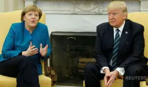 Donald Trump rechazó dar la mano a Angela Merkel y desata polémica internacional [VIDEO]