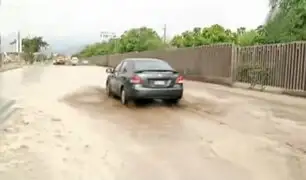 Río Huaycoloro: nuevo desborde inundó carretera Ramiro Prialé