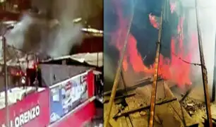 Ventanilla: se registra incendio en local de venta de madera