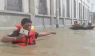 Piura: desborde del río inundó centros comerciales y viviendas