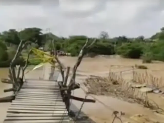 Lambayeque: puente colapsa y deja aislados a caseríos de Zaña