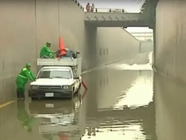 Huachipa: bypass inundado genera congestión vehicular en Carretera Central