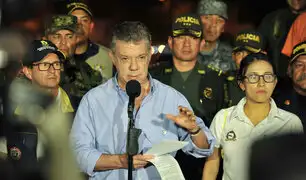 Colombia: presidente Juan Manuel Santos llegó a zona afectada por avalancha