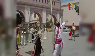 Semana Santa: ‘Cristo Cholo’ escenifica Domingo de Ramos