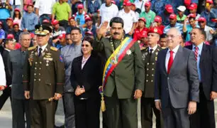 Presidente Maduro fue atacado con piedras y huevos tras desfile militar