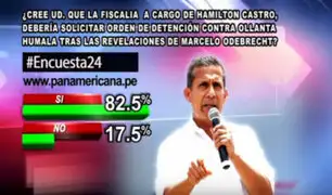 Encuesta 24: 82.5% a favor de que ordenen detención contra Humala