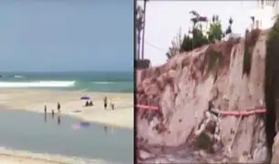 Tuberías colapsan y aguas turbias inundan playa de Punta Hermosa