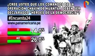 Encuesta 24: 74% cree que comandos de Chavín de Huántar deben ser declarados héroes