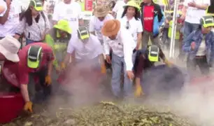 Junín: se elaboró la pachamanca más grande del mundo en Huancayo