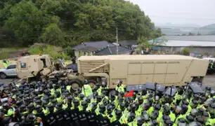 Protestas por la llegada de escudo antimisiles THAAD a Corea del Sur