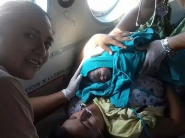 Bebé nace dentro de un helicóptero del Ejército durante dramático rescate