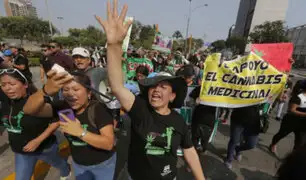 Más de 300 personas marcharon a favor de la legalización del uso del cannabis medicinal