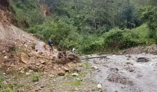 Cajamarca: derrumbe bloquea el tránsito en vía Cochabamba - Chota