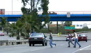 Lima: peatones arriesgan sus vidas al cruzar las calles de manera temeraria