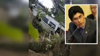 Carro en el que viajaba congresista Rogelio Tucto se volcó en Huánuco
