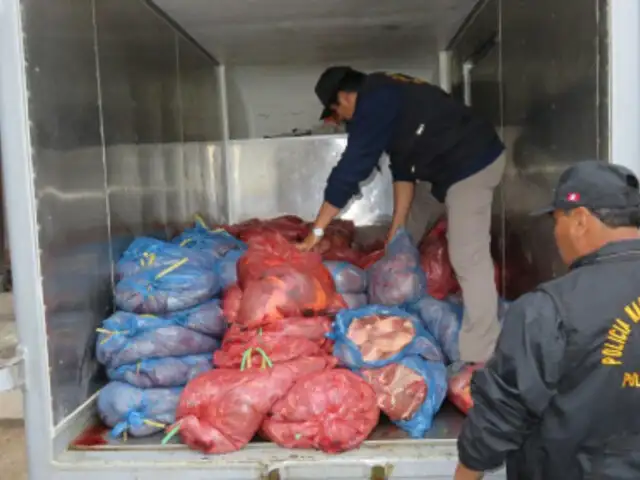 PNP halló 50 kilos de corazón de burro que iban a ser vendidos como anticuchos