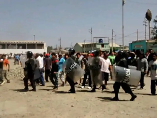 Chiclayo: 4 heridos y 9 detenidos tras enfrentamiento entre trabajadores de empresa Tumán