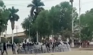 Chiclayo: policía se enfrenta a trabajadores de azucarera en Tumán