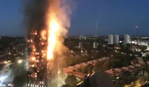 Inglaterra: difunden imágenes de residentes atrapados en incendio