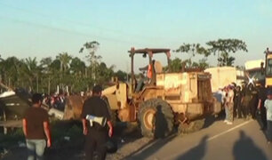 Madre de Dios: PNP destruye 300 comercios ilegales ubicados en carretera Interoceánica