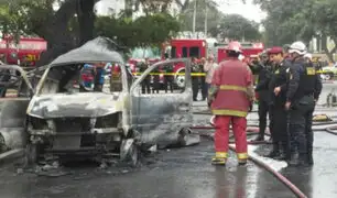Vehículo repleto de balones de gas explota en San Isidro y deja cinco heridos