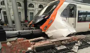 Más de 50 heridos tras choque de tren en estación de Barcelona