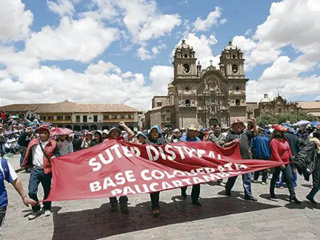 Cusco: profesores aceptan mesa de diálogo pero no levantan paralización