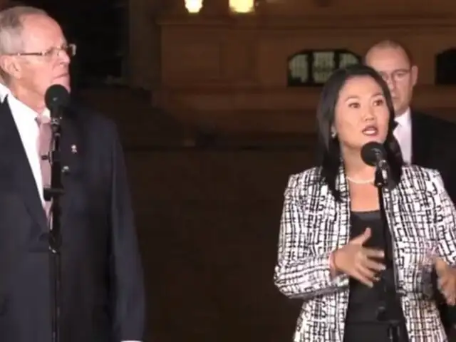 Keiko Fujimori y presidente PPK informan sobre qué temas trataron en diálogo
