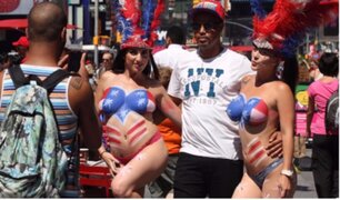 EE.UU: polémica por mujeres desnudas en ‘Times Square’