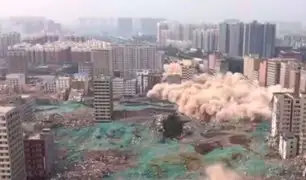 China: 36 edificios fueron demolidos en solo 20 segundos