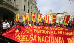 Huelga de maestros: nuevos enfrentamientos en Plaza Bolognesi