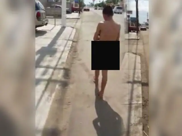 FOTOS: ladrón de celular es capturado y obligado a caminar desnudo