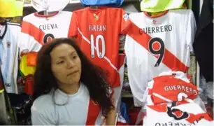 Comerciantes de Gamarra felices con ventas de camisetas de la Selección Peruana